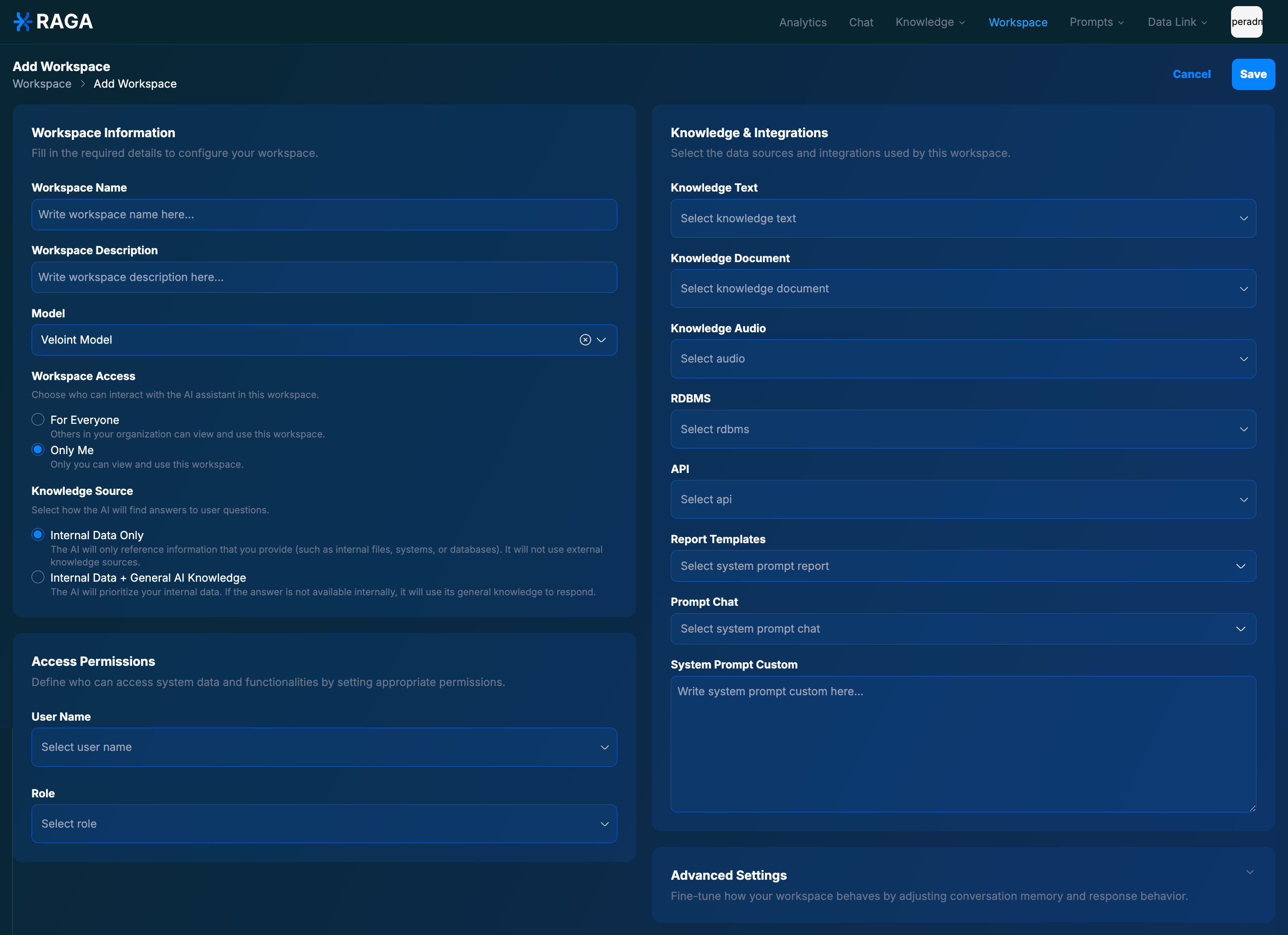 Konfigurasi Workspace